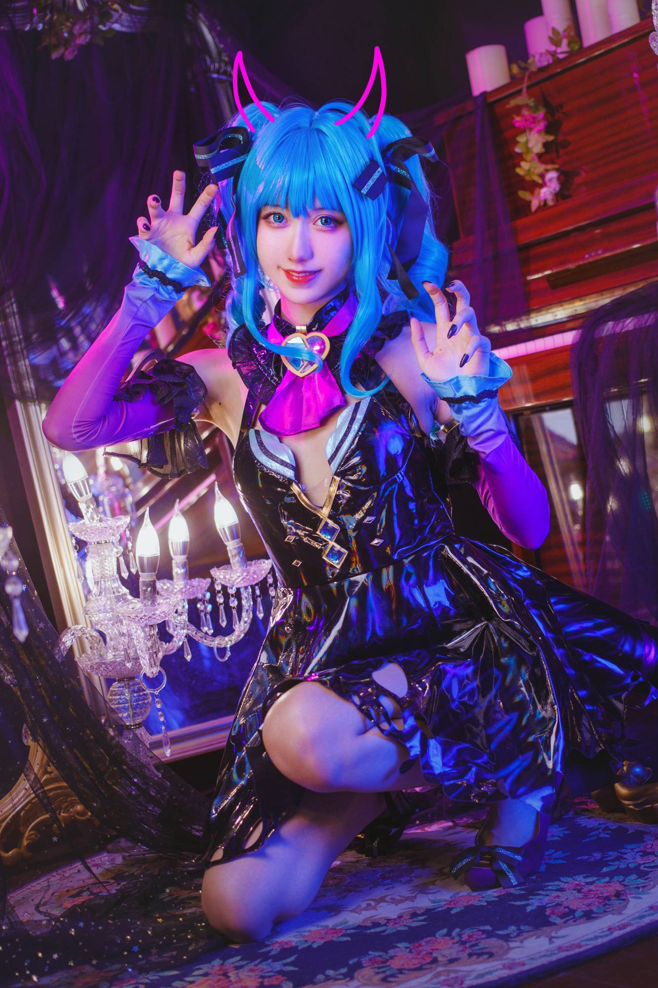 【COSPLAY】木绵绵OwO miku小恶魔 [19P-221MB][百度网盘]